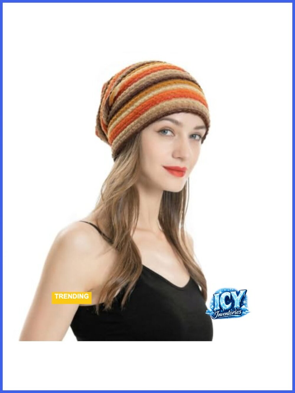 Slouchy Knit Beanie Hat Thin Stretch Skull Cap